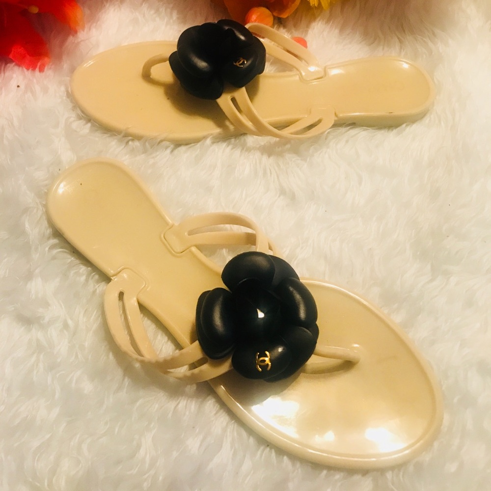 Authentic Chanel Jelly Thongs
